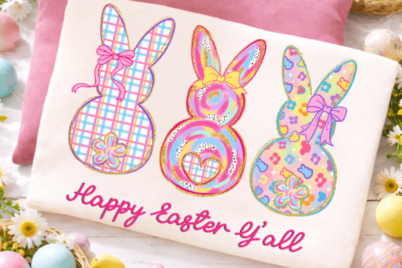 Bringing Spring to Life with the Retro Brushstroke Happy Easter Bunny PNG