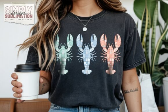 Coastal Patchwork Quilted Crawfish PNG: A Versatile Design for Beach and Southern-Themed Projects