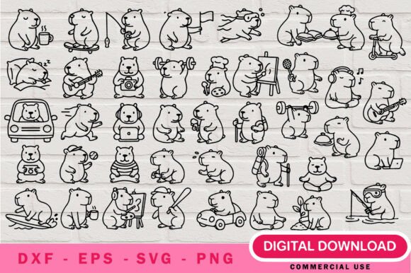 Cute Capybara SVG Bundle: Craft with Charm and Creativity