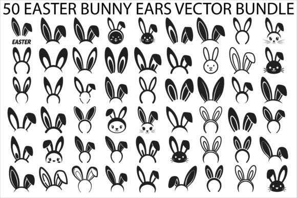Easter Bunny Ears Vector Bundle: Creative Design Made Easy