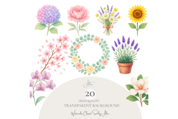 Floral Clipart Bundle for Creative Design Projects