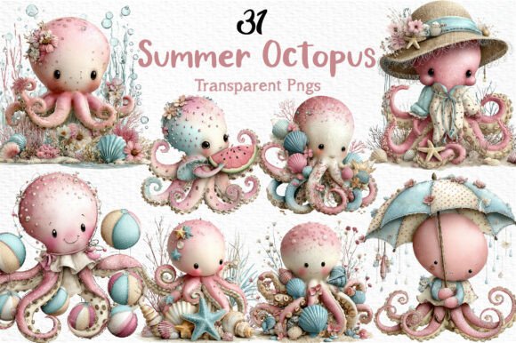How the Whimsical Summer Octopus Clipart PNG Is Making Waves in Creative Design