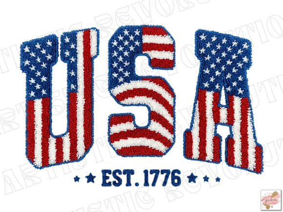 Latch Hook USA PNG Patriotic Designs