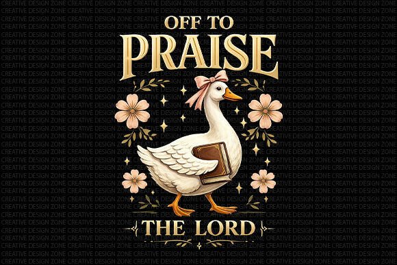 Off to Praise the Lord PNG: A Heartwarming Design for Faith-Based Creations
