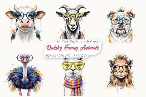 Quirky Funny Animals Clipart: A Creative Catalyst for Modern Design Projects