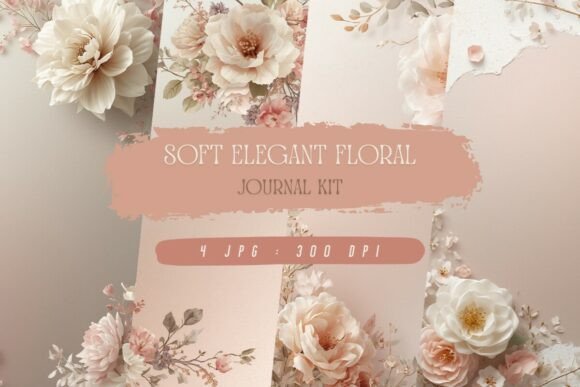 Soft Elegant Floral Journal Kit