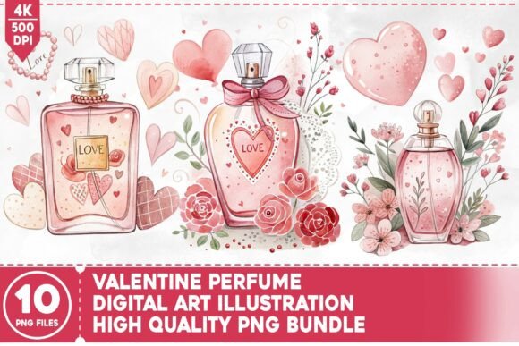 Valentine Perfume PNG Bundle: Creative Commercial Uses for Crafters and Entrepreneurs