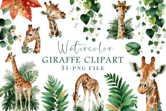 Watercolor Giraffe Clipart: A Creative Resource for Designers and Craft Enthusiasts